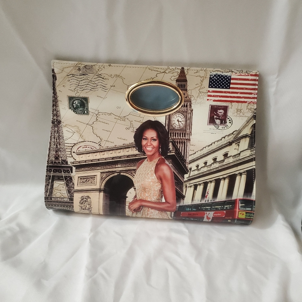 GORGEOUS MICHELLE OBAMA CLUTCH